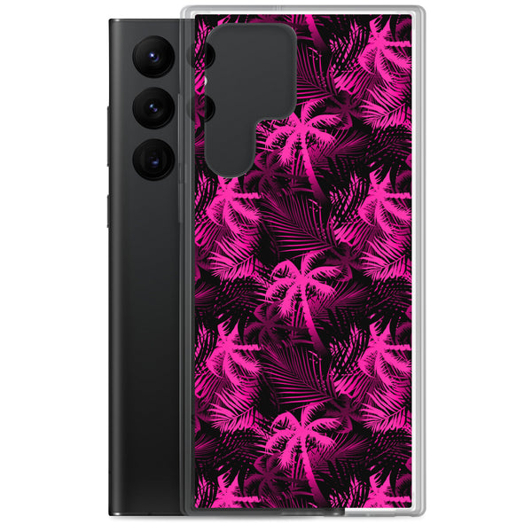 Palm Tree - Hot Pink - Samsung Galaxy Case S10 S20 S21 S22 E FE Plus and Ultra