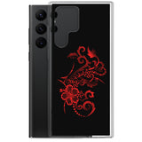 Hibiscus Tattoo - Red - Samsung Galaxy Case S10 S20 S21 S22 E FE Plus and Ultra