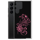 Hibiscus Tattoo - Hot Pink - Samsung Galaxy Case S10 S20 S21 S22 E FE Plus and Ultra