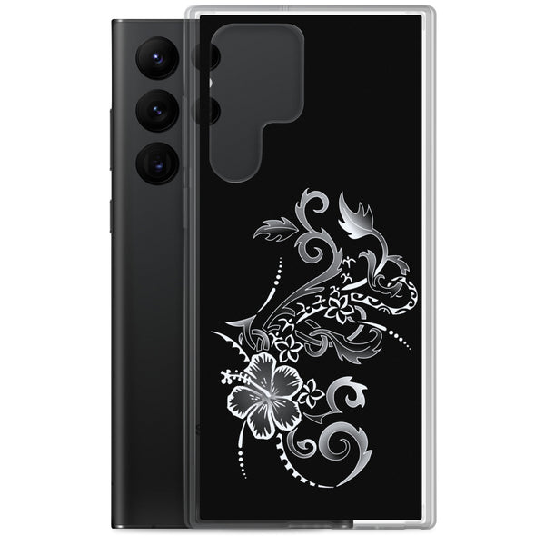 Hibiscus Tattoo - White - Samsung Galaxy Case S10 S20 S21 S22 E FE Plus and Ultra