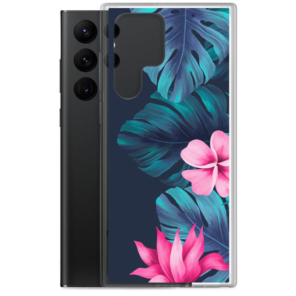 Tropical Flowers and Fern - Samsung Galaxy Case S10 S20 S21 S22 E FE Plus and Ultra