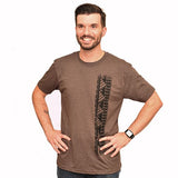 Mens Samoan tattoo print brown t-shirt