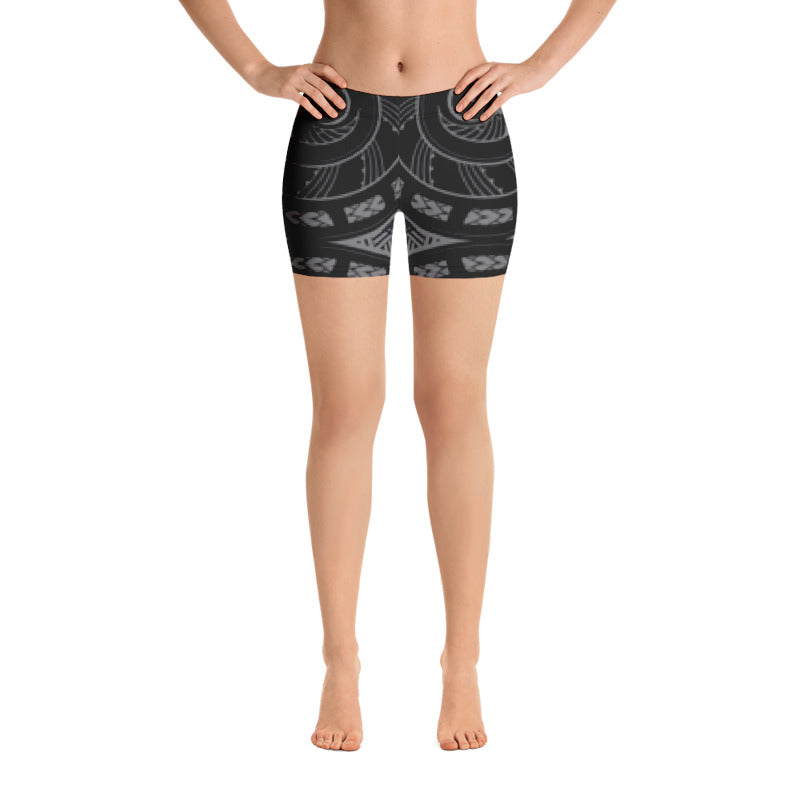 All Over Maori / Samoan Tattoo Pattern Women's Crossfit / Athletic Shorts