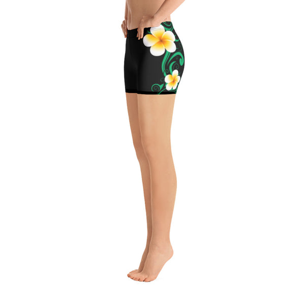 floral cross fit shorts