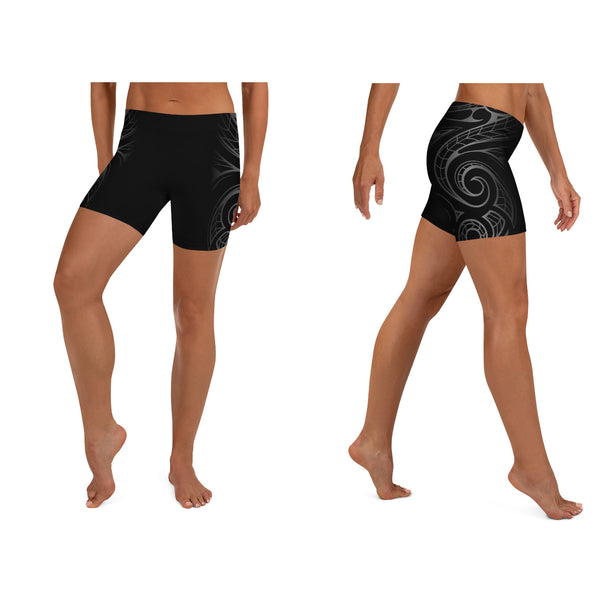 Polynesian tattoo athletic shorts