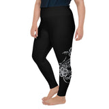 hibiscus tattoo plus size legging