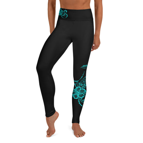 Hawaiian hibiscus legging