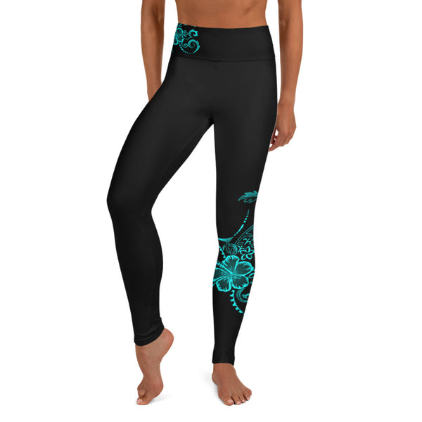 Hawaiian Hibiscus Tattoo Long Yoga Leggings - 7 Colors Available - Reg –  Ori Active
