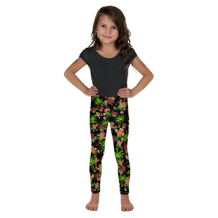 Hawaiian Plumeria Toddler & Youth Leggings - Choice of Design on one leg or both