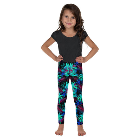 Hawaiian Plumeria Toddler & Youth Leggings - Choice of Design on one leg or both