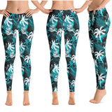 Hawaiian Palm Tree Long Yoga Leggings