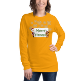 Christmas - Merry Fitness and a Happy New Rear Women's Long Sleeve Tee