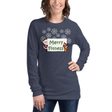 Christmas - Merry Fitness and a Happy New Rear Women's Long Sleeve Tee