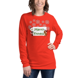 Christmas - Merry Fitness and a Happy New Rear Women's Long Sleeve Tee