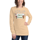 Christmas - Merry Fitness and a Happy New Rear Women's Long Sleeve Tee
