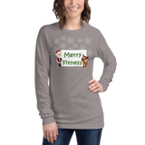 Christmas - Merry Fitness and a Happy New Rear Women's Long Sleeve Tee
