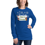 Christmas - Merry Fitness and a Happy New Rear Women's Long Sleeve Tee