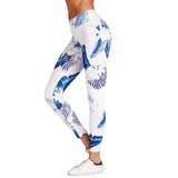 floral and fern leggings