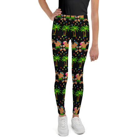 Hawaiian Plumeria Toddler & Youth Leggings - Choice of Design on one leg or both