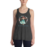 There's Always Time for Hula Women's Flowy Racerback Tank Watercolor Dancer Design