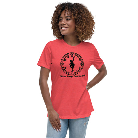 There's Always Time for Hula Unisex Long Sleeve Tee Female Dancer with Uli Uli's