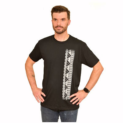 Men's Samoan Tattoo Print Polyester T-Shirt