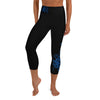 Blue Hibiscus Capri High Waist Legging