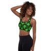 palm tree Hawaiian athletic bra