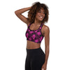 palm tree pink sports bra