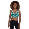 palm tree Hawaiian workout bra