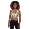 palm tree Christmas sports bra