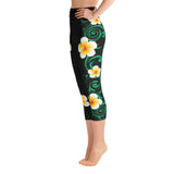 plumeria floral leggings