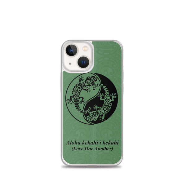 Gecko Yin Yang Polynesian Tattoo Iphone Case Aloha Kekahi I Kekahi (Love One Another) - iPhone Case 11 12 13 (Pro Pro max Mini) 7 8 plus SE XR, X, XS, Xs max
