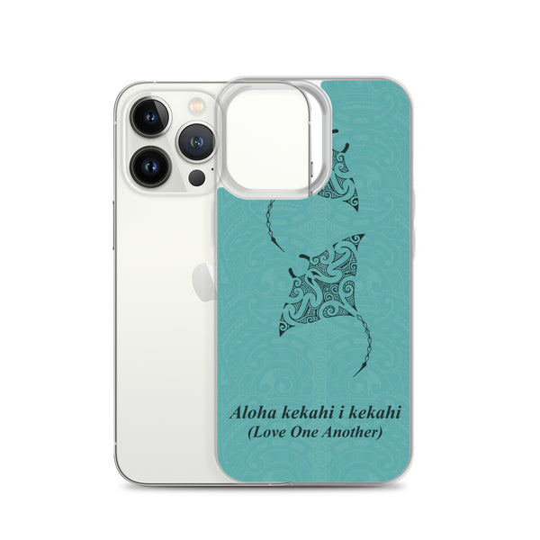 Manta Ray Polynesian Tattoo Iphone Case Aloha Kekahi I Kekahi (Love One Another) -  iPhone Case 11 12 13 (Pro Pro max Mini) 7 8 plus SE XR, X, XS, Xs max