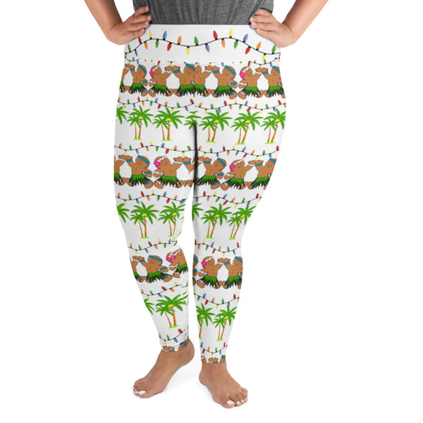 Christmas in Hawaii Leggings up to size 6XL - 4 Color Choices & Regular or Wide Waistband