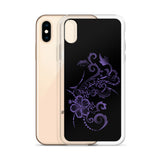 Purple hibiscus iphone phone case