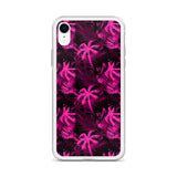 hot pink tropical iphone case