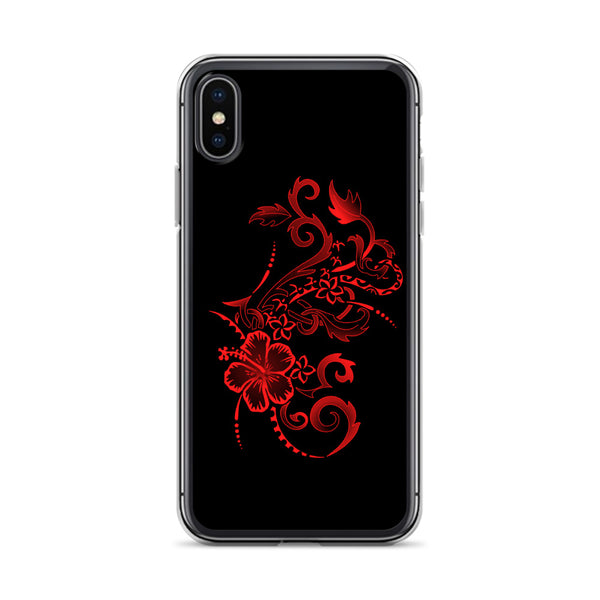 Red Hibiscus iphone tropical case