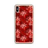 red floral iphone case