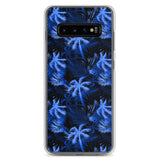 blue palm tree galaxy case
