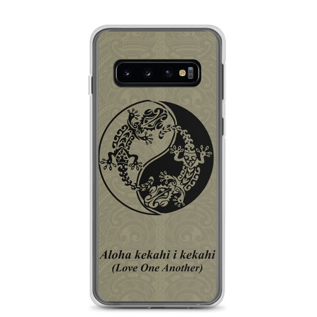 Hibiscus Tattoo - Blue - Samsung Galaxy Case S10 S20 S21 S22 E FE Plus and Ultra