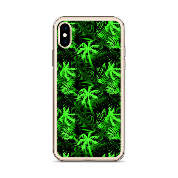 green palm tree fern iphone case