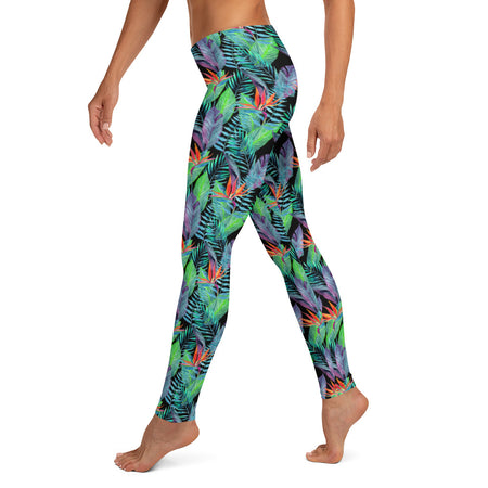 Black Yoga 7/8 Pants with Mesh inserts - the Aloha Collection