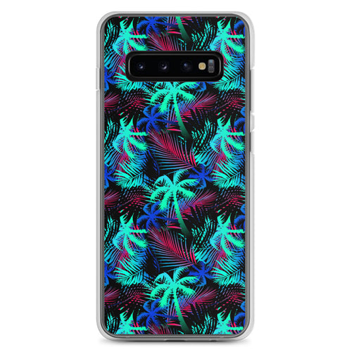 multi colored palm tree samsung galaxy case