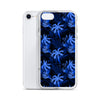 black and blue tropical iphone case
