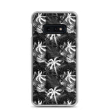 white and black Galaxy palm tree case