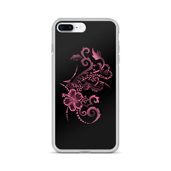 pink hibiscus iphone case