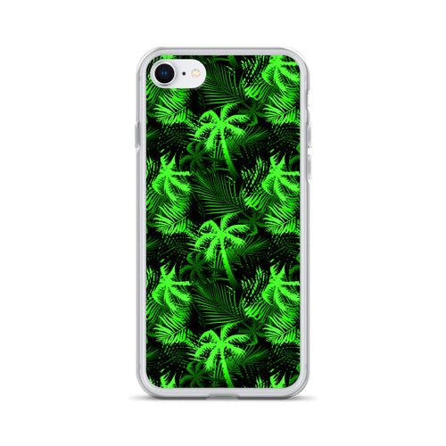 bright green palm tree iphone case