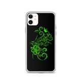lime hibiscus iphone case
