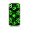 neon green tropical iphone case